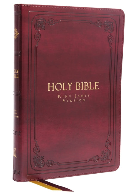 KJV Holy Bible: Large Print Thinline, Burgundy Leathersoft, Red Letter, Comfort Print: King James Version - Ingram