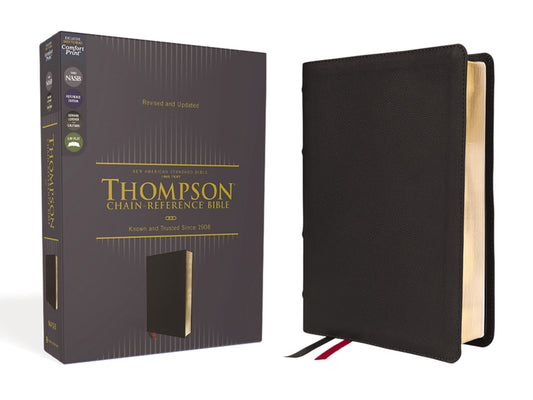 Nasb, Thompson Chain-Reference Bible, Genuine Leather, Calfskin, Black, 1995 Text, Red Letter, Comfort Print - Ingram