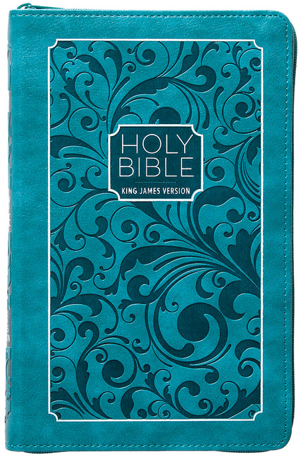 KJV Holy Bible Zip Turquoise - Ingram