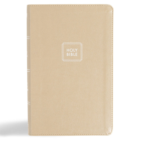 KJV Single-Column Personal Size Bible, Gold Leathertouch - Ingram