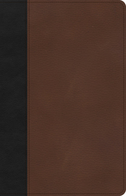 CSB Thinline Bible, Black/Brown Leathertouch - Ingram
