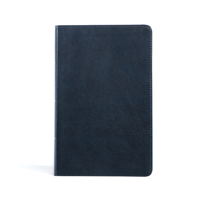 CSB Single-Column Personal Size Bible, Navy Leathertouch - Ingram