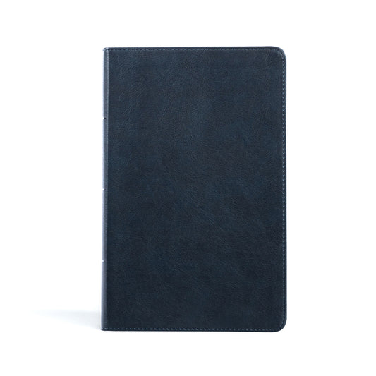 CSB Single-Column Personal Size Bible, Navy Leathertouch - Ingram
