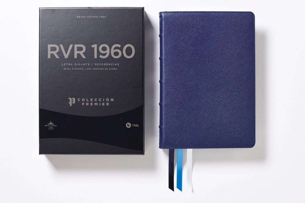 Rvr60, Santa Biblia, Colección Premier, Letra Gigante, Interior a DOS Colores, Piel Genuina de Cabra, Azul Marino, Comfort Print: Edición Limitada - Ingram