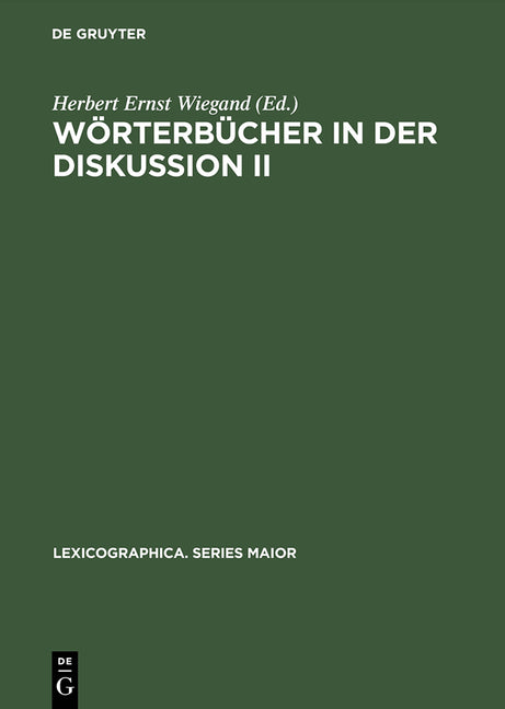 Wörterbücher in der Diskussion II (Reprint 2015) - Ingram