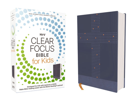 Nirv, Clear Focus Bible for Kids (Help Kids with ADHD or Dyslexia Read with Confidence), Leathersoft, Blue - Ingram