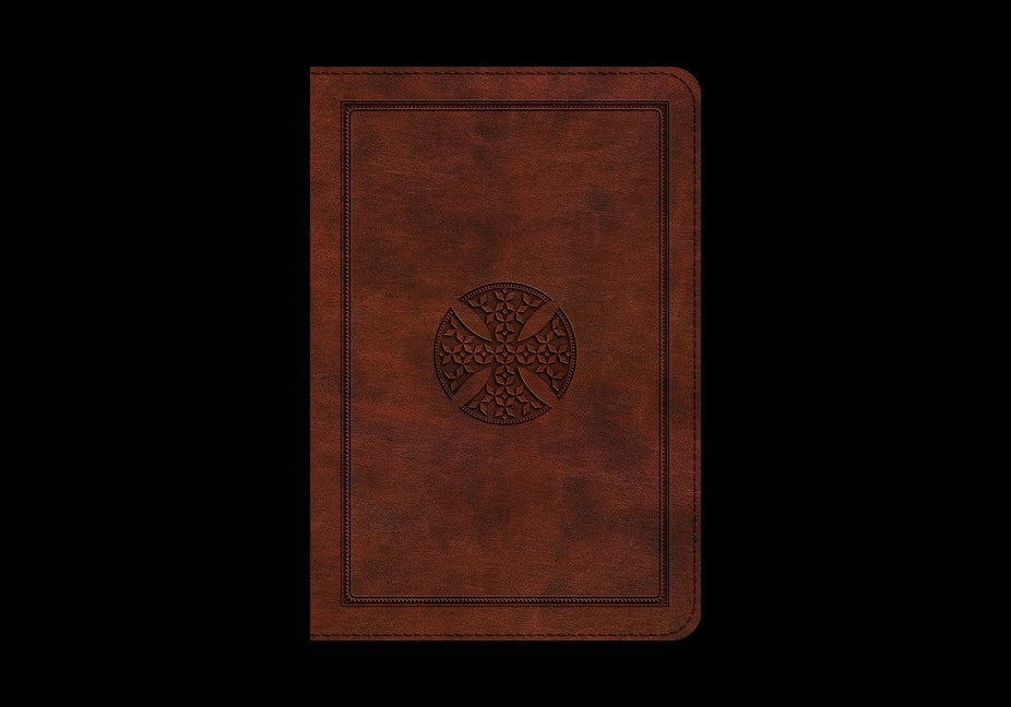 ESV Large Print Compact Bible (Trutone, Brown, Mosaic Cross Design) - Ingram
