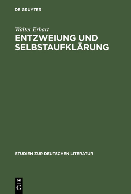 Entzweiung Und Selbstaufklärung: Christoph Martin Wielands »Agathon«-Projekt (Reprint 2013) - Ingram