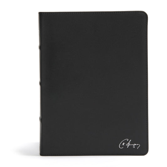 CSB Spurgeon Study Bible, Black Genuine Leather - Ingram