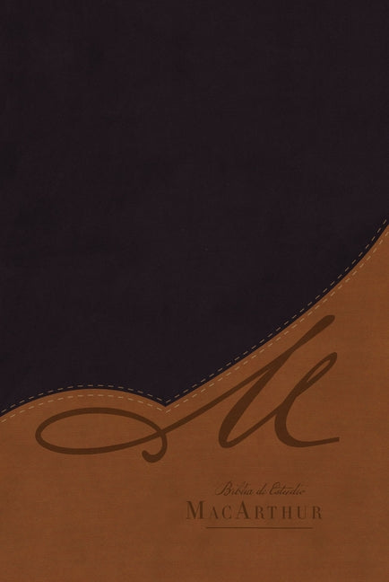 Rvr60, Biblia de Estudio Macarthur, Letra Grande, Leathersoft, Café, Con Índice Y Cierre - Ingram