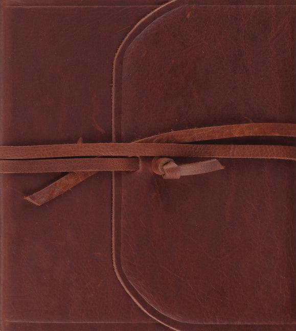 ESV Journaling Study Bible (Natural Leather, Brown, Flap with Strap) - Ingram