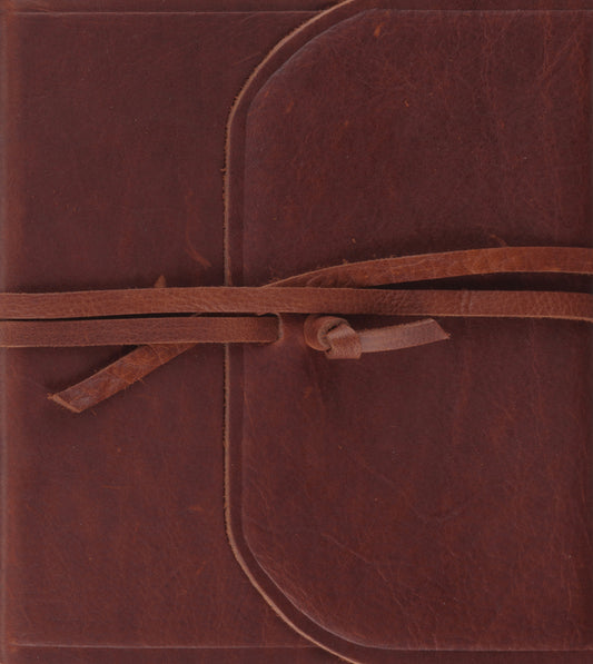 ESV Journaling Study Bible (Natural Leather, Brown, Flap with Strap) - Ingram