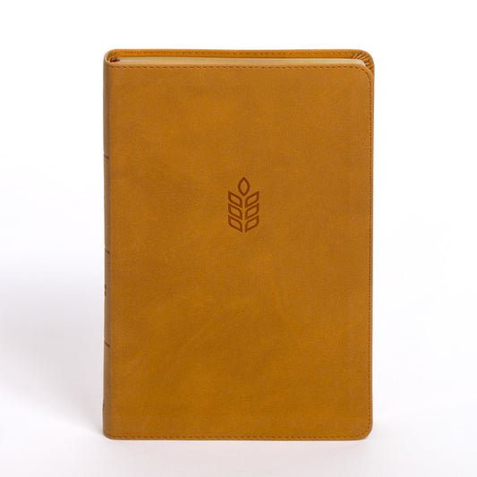 CSB Personal Size Giant Print Bible, Camel Suedesoft Leathertouch - Ingram