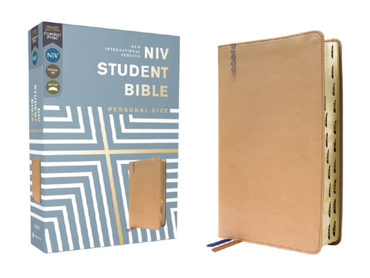 Niv, Student Bible, Personal Size, Leathersoft, Tan, Thumb Indexed, Comfort Print - Ingram