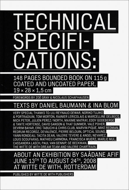 Saâdane Afif: Technical Specifications - Ingram