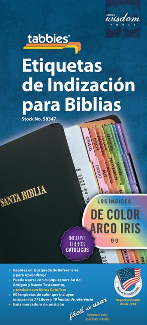 Bible Tab-Spa-Rainbow: Spanish Rainbow Catholic Bible Tabs [With Booklet] - Ingram