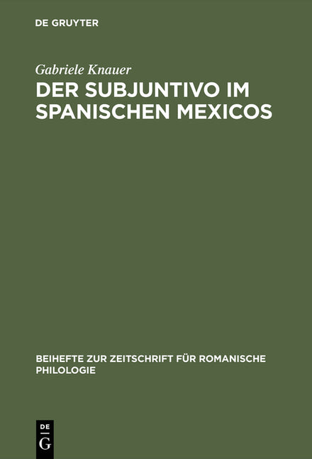 Subjuntivo im Spanischen Mexicos (Reprint 2016) - Ingram