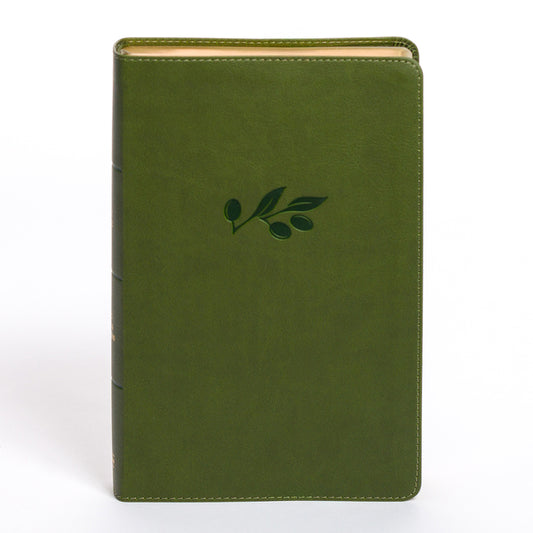 KJV Personal Size Giant Print Bible, Olive Leathertouch, Indexed - Ingram