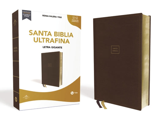 Rvr60, Santa Biblia, Ultrafina, Letra Gigante, Leathersoft, Café, Palabras de Jesús En Rojo, Comfort Print - Ingram
