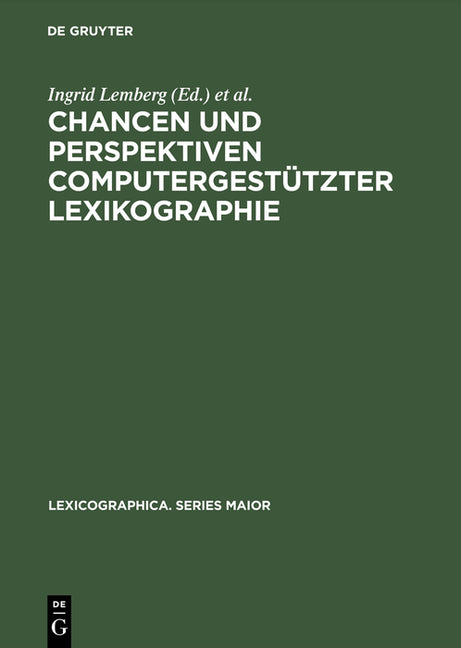 Chancen und Perspektiven computergestützter Lexikographie (Reprint 2016) - Ingram
