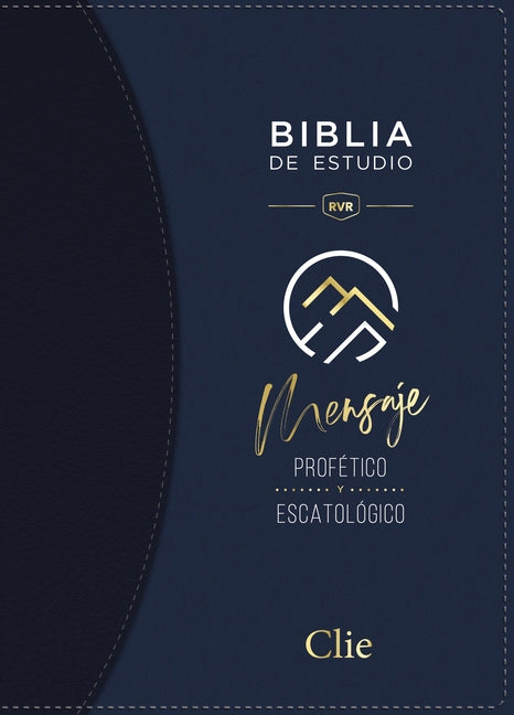 Rvr, Biblia de Estudio del Mensaje Profético Y Escatológico, Leathersoft, Azul, Interior a DOS Colores, Con Índice - Ingram