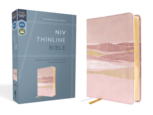 Niv, Thinline Bible, Leathersoft, Pink, Red Letter, Comfort Print - Ingram