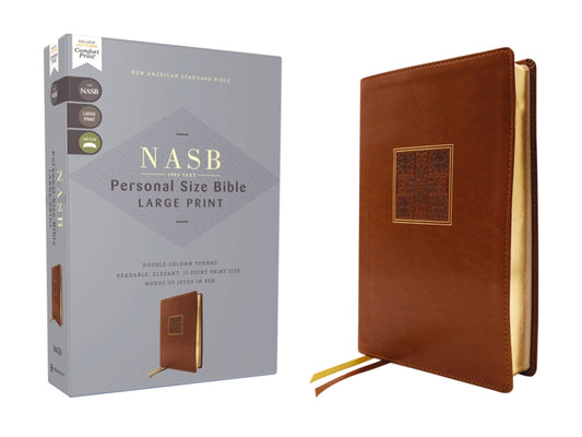 Nasb, Personal Size Bible, Large Print, Leathersoft, Brown, Red Letter, 1995 Text, Comfort Print - Ingram