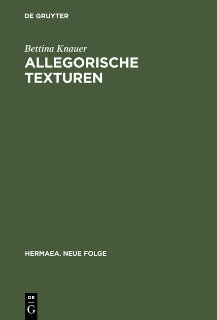 Allegorische Texturen (Reprint 2015) - Ingram