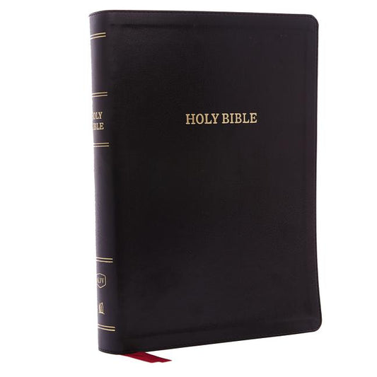 KJV, Deluxe Reference Bible, Super Giant Print, Imitation Leather, Black, Indexed, Red Letter Edition - Ingram