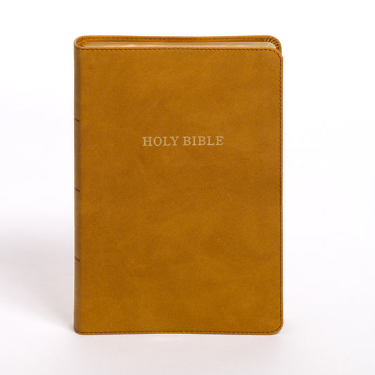 KJV Personal Size Giant Print Bible, Camel Suedesoft Leathertouch - Ingram