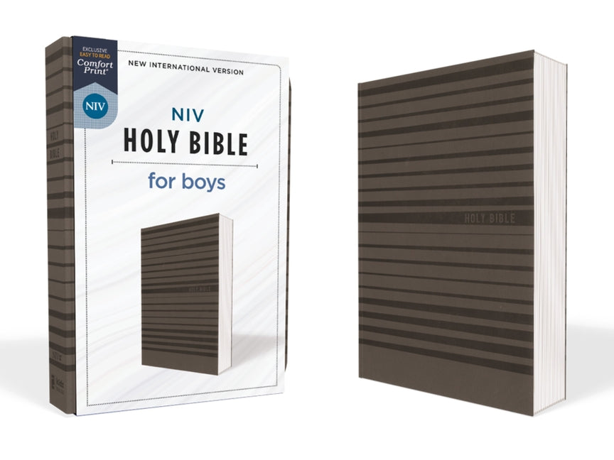 Niv, Holy Bible for Boys, Soft Touch Edition, Leathersoft, Gray, Comfort Print - Ingram