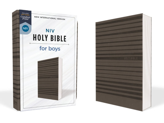 Niv, Holy Bible for Boys, Soft Touch Edition, Leathersoft, Gray, Comfort Print - Ingram