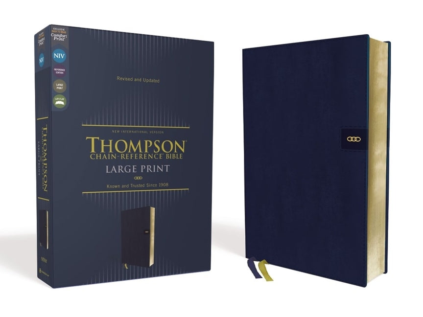 Niv, Thompson Chain-Reference Bible, Large Print, Leathersoft, Navy, Red Letter, Comfort Print - Ingram