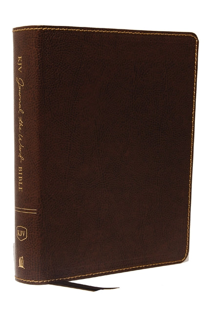 KJV, Journal the Word Bible, Bonded Leather, Brown, Red Letter Edition, Comfort Print: Reflect, Journal, or Create Art Next to Your Favorite Verses - Ingram
