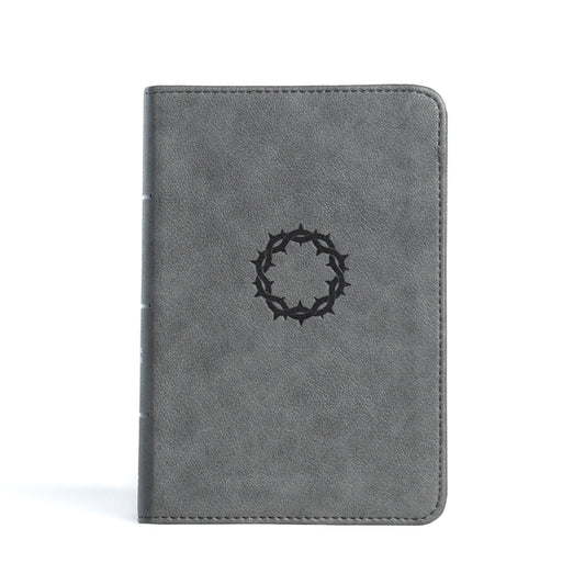 CSB Large Print Compact Reference Bible, Stone Leathertouch - Ingram