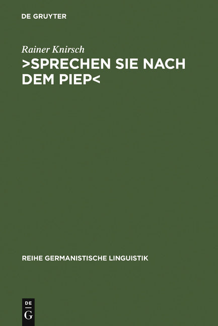 >Sprechen Sie nach dem Piep (Reprint 2011) - Ingram