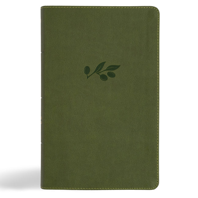 NASB Single-Column Personal Size Bible, Olive Leathertouch - Ingram