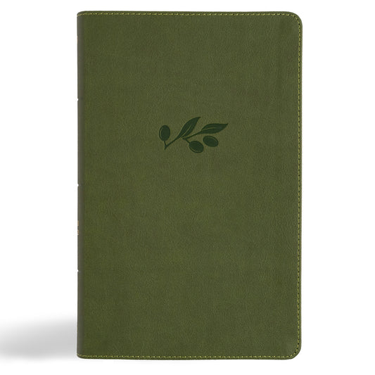 NASB Single-Column Personal Size Bible, Olive Leathertouch - Ingram