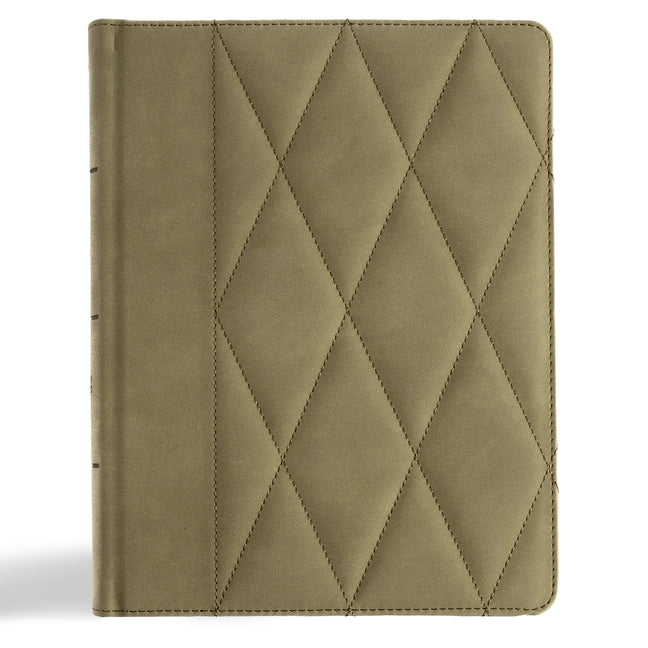 CSB Notetaking Bible, Large Print Edition, Sage Suedesoft Leathertouch Over Board - Ingram