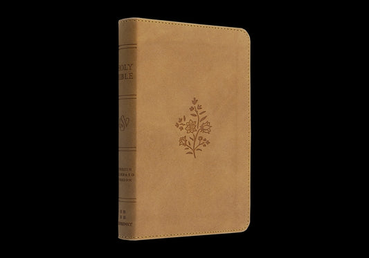 ESV Compact Bible (Trutone, Nubuck Caramel, Wildflower Design) - Ingram