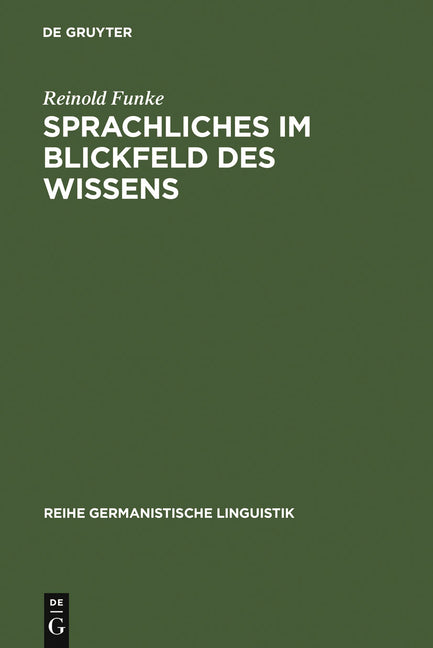 Sprachliches im Blickfeld des Wissens (Reprint 2011) - Ingram