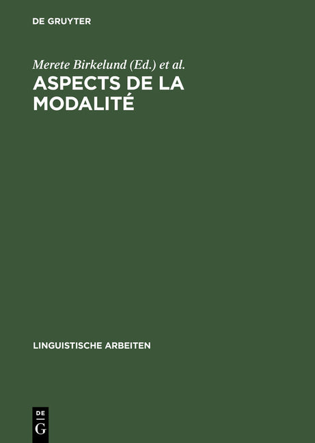 Aspects de la Modalité (Reprint 2012) - Ingram