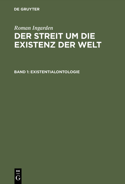 Existentialontologie (Reprint 2013) - Ingram