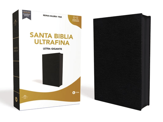 Rvr60, Santa Biblia, Ultrafina, Letra Gigante, Piel Fabricada, Negro, Con Cierre, Palabras de Jesús En Rojo, Comfort Print - Ingram