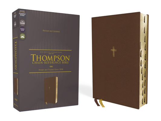 Nasb, Thompson Chain-Reference Bible, Leathersoft, Brown, 1995 Text, Red Letter, Thumb Indexed, Comfort Print - Ingram