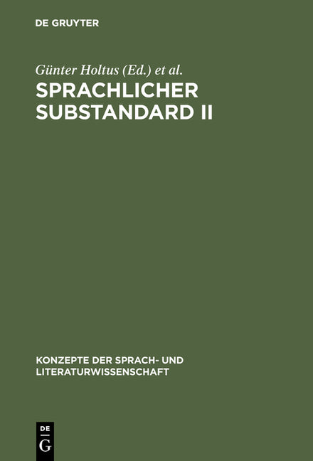 Sprachlicher Substandard II (Reprint 2017) - Ingram