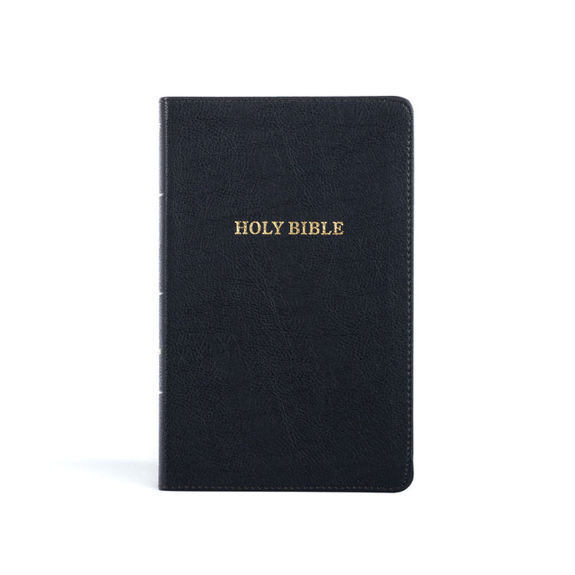 KJV Thinline Reference Bible, Black Leathertouch - Ingram