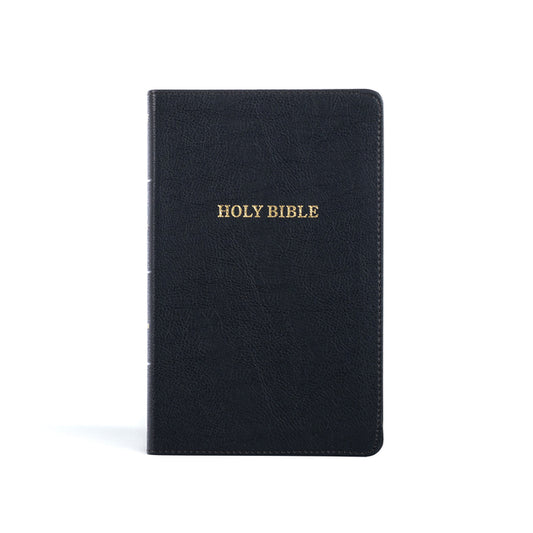 KJV Thinline Reference Bible, Black Leathertouch - Ingram