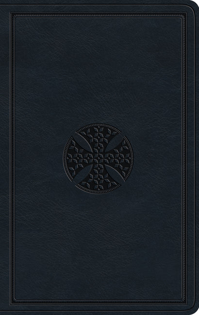 ESV Large Print Value Thinline Bible (Trutone, Navy, Mosaic Cross Design) - Ingram