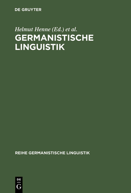 Germanistische Linguistik (Reprint 2014) - Ingram